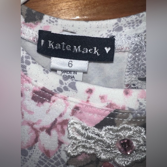 KATE MACK Girls' Rose Crush Dress with Netting Skirt - Picture 4 of 10